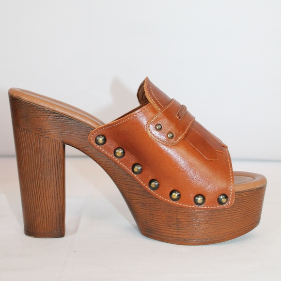 Carlo Rossetti Shoes - Carlo Rossetti Platform Heel Open Toe Slip On NEW
